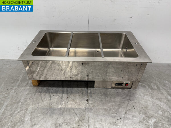Stainless steel Built-in Bain Marie 3 x 1/1 GN 400V Catering