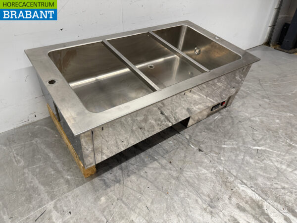 Stainless steel Built-in Bain Marie 3 x 1/1 GN 400V Catering - Image 3
