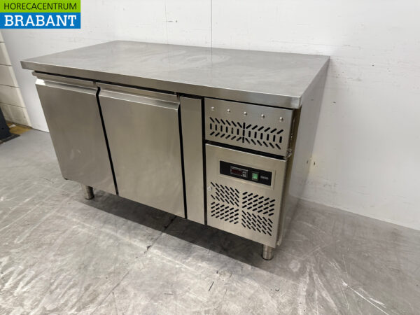 Stainless steel Maxxfrost Refrigerated Workbench 2 Doors 136 cm 230V Horeca - Image 2