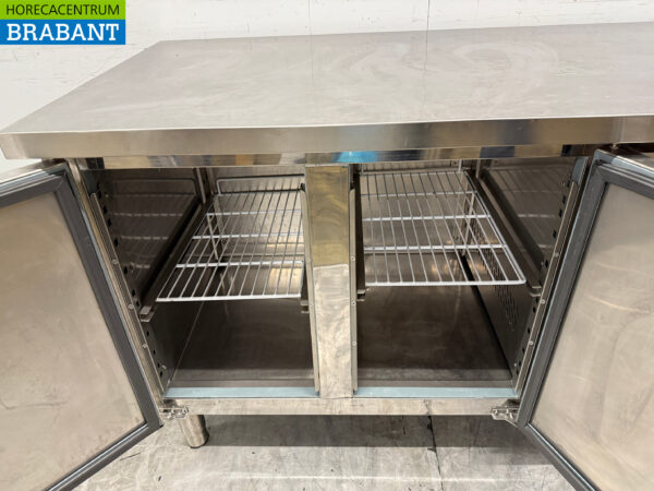 Stainless steel Maxxfrost Refrigerated Workbench 2 Doors 136 cm 230V Horeca - Image 4