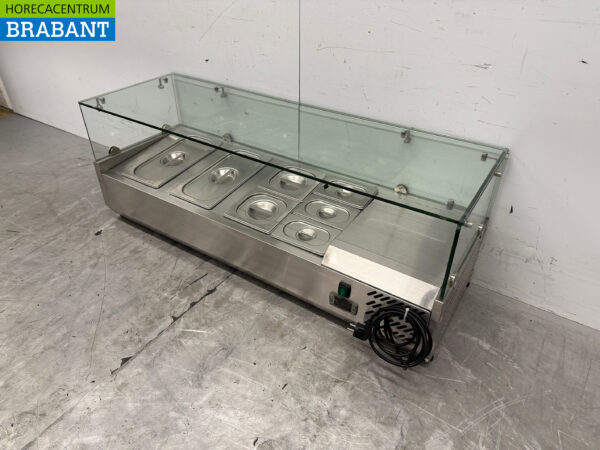 Stainless steel Top Refrigerated Display Case Saladière 4 x 1/3 GN 120 cm 230V Horeca - Image 2