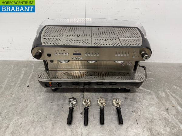 Stainless steel Gaggia Espresso Machine 3 Groups 400V Catering