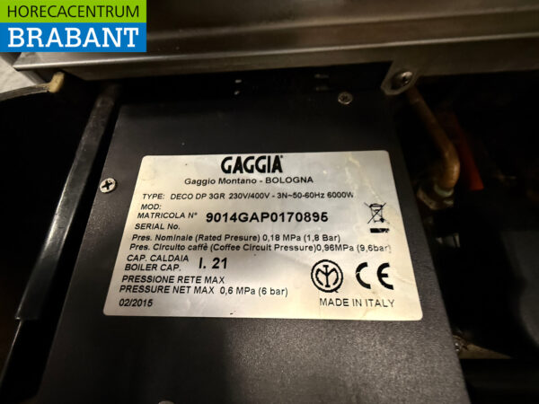 Stainless steel Gaggia Espresso Machine 3 Groups 400V Catering - Image 5