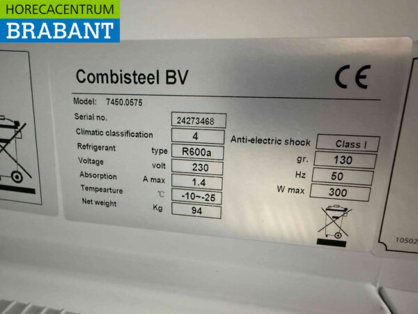 Stainless steel Combisteel Freezer 555 liters 230V Horeca - Image 5