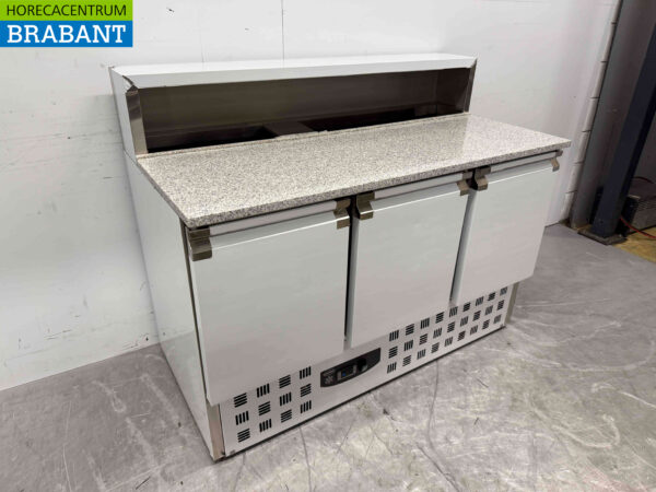 Stainless steel Combisteel Pizza workbench Pizza table 2 doors 136,8 cm 230V Horeca - Image 2