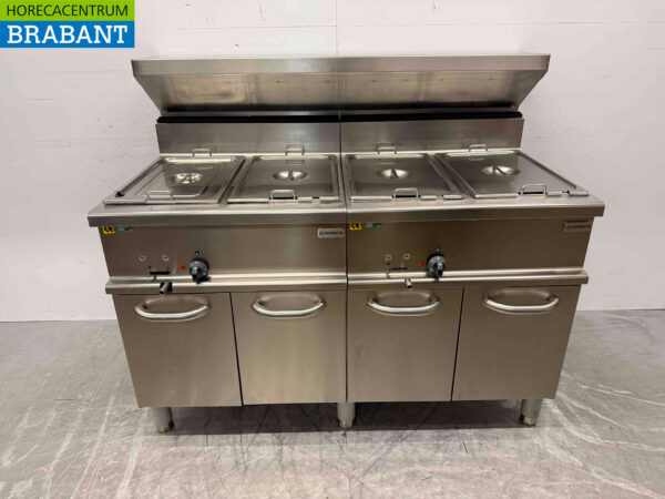 Stainless steel Alpeninox Bain Marie 4 x 1/1 GN 400V 140 cm Horeca