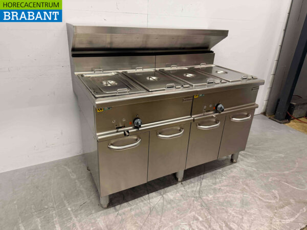 Stainless steel Alpeninox Bain Marie 4 x 1/1 GN 400V 140 cm Horeca - Image 2