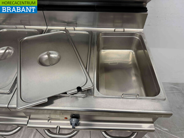 Stainless steel Alpeninox Bain Marie 4 x 1/1 GN 400V 140 cm Horeca - Image 4