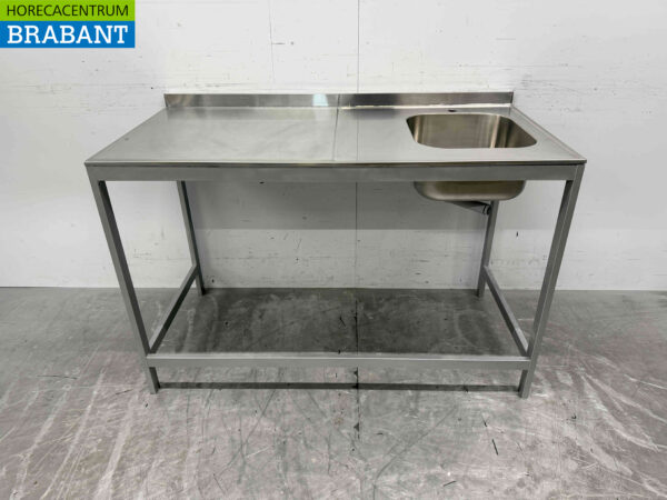 Stainless steel Sink Table Double sink 126.5 cm Horeca (copy)
