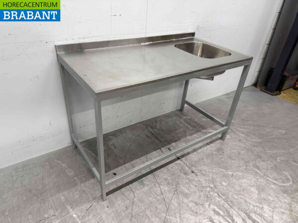 Stainless steel Sink Table Double sink 126.5 cm Horeca (copy) - Image 3