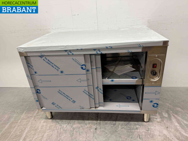 Stainless steel warming cabinet Plate warming cabinet 2 sliding doors 120 cm Horeca - Image 4
