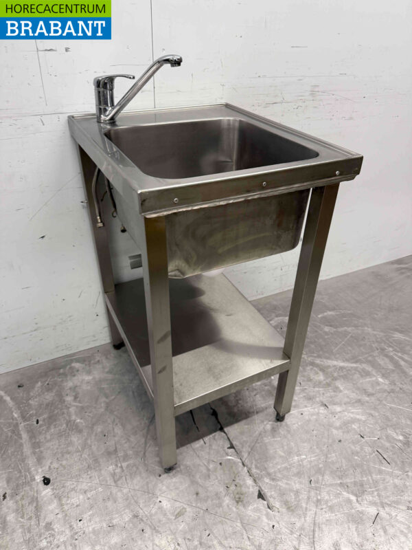 Stainless steel sink sink with faucet 50 x 60 cm Horeca - Image 2