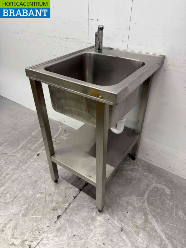 Stainless steel sink sink with faucet 50 x 60 cm Horeca - Image 3