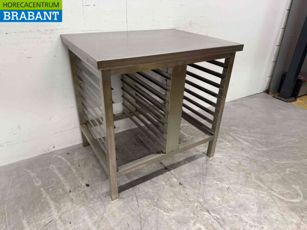 Stainless steel undercarriage for steamer, oven 90 x 70 x 86.5 cm Horeca - Image 2