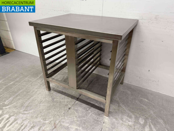Stainless steel undercarriage for steamer, oven 90 x 70 x 86.5 cm Horeca - Image 3