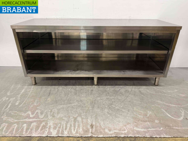 Stainless steel Worktable Work Cabinet 200 cm Catering