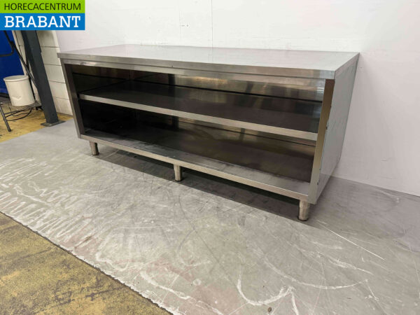 Stainless steel Worktable Work Cabinet 200 cm Catering - Image 3