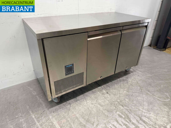 Stainless steel Polar UA006 Mobile freezer workbench 2 doors 1/1 GN 230V Horeca - Image 2