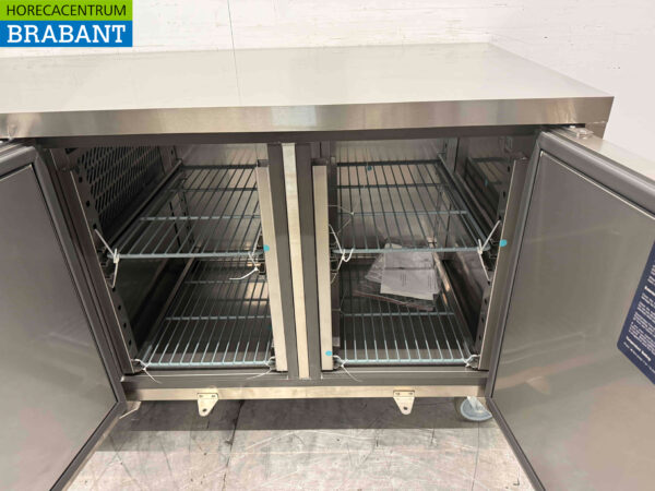 Stainless steel Polar UA006 Mobile freezer workbench 2 doors 1/1 GN 230V Horeca - Image 4