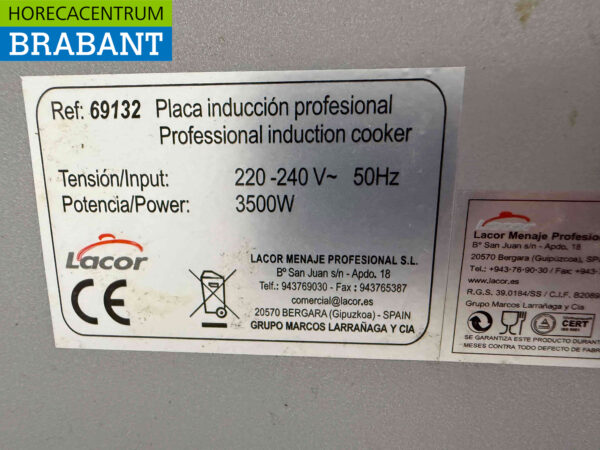 Stainless steel Lacor Induction hob 230V Horeca - Image 5