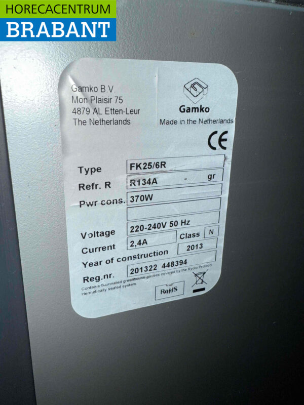 Gamko FK25/6R keg cooler keg cooler 111 cm 230V Horeca - Image 5