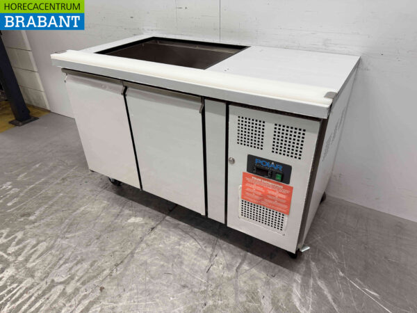 Polar CT393 stainless steel Refrigerated Workbench 2 doors 136 cm 230V Catering - Image 3