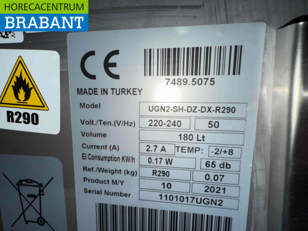 Stainless steel Combisteel Refrigerated Counter Low model 2 doors 120 cm 230V Horeca - Image 5