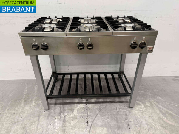 Stainless steel Atag 6 burner stove 105 cm Propane Horeca