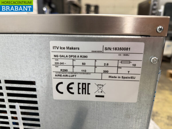 Stainless steel ITV Ice cube machine 37 kg per day 20 kg bunker 230V Horeca - Image 5