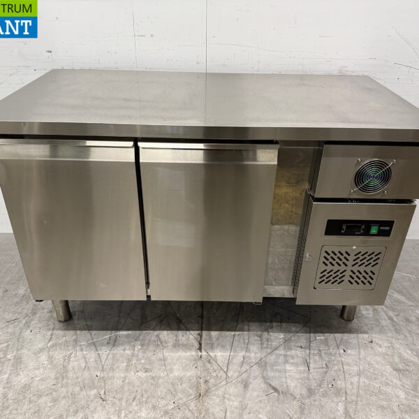 Stainless steel Ecofrost Freezer Workbench 2 doors 136 cm 230V Horeca