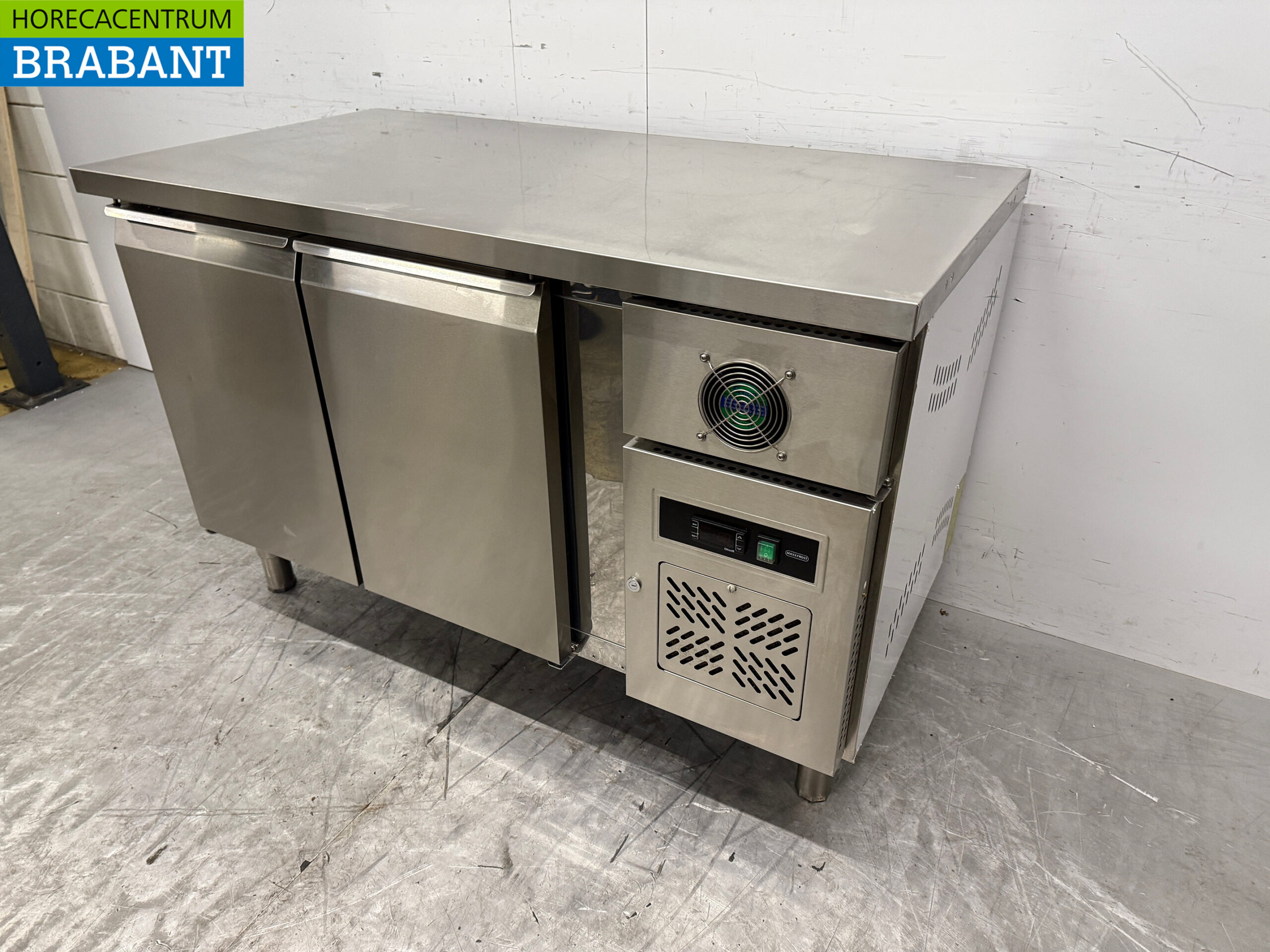 Stainless steel Ecofrost Freezer Workbench 2 doors 136 cm 230V Horeca - Image 2