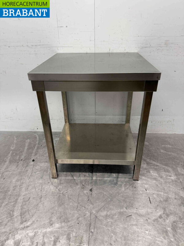 Stainless steel Worktable with undershelf 70 x 70 x 83 cm Catering