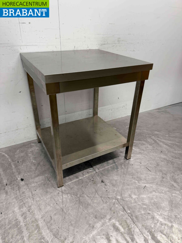 Stainless steel Worktable with undershelf 70 x 70 x 83 cm Catering - Image 2