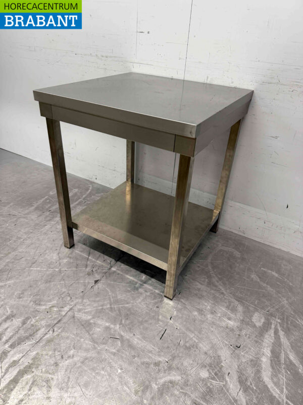 Stainless steel Worktable with undershelf 70 x 70 x 83 cm Catering - Image 3