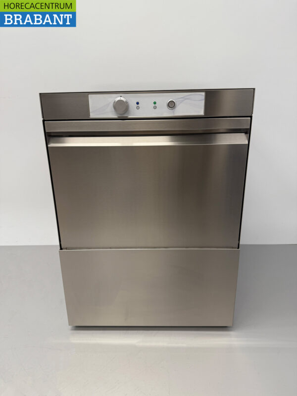 Stainless steel Asber Basic-line Dishwasher with drain pump and soap pumps 230V Horeca