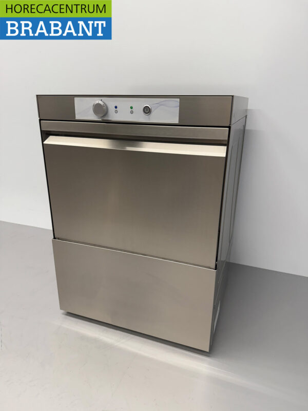 Stainless steel Asber Basic-line Dishwasher with drain pump and soap pumps 230V Horeca - Image 2