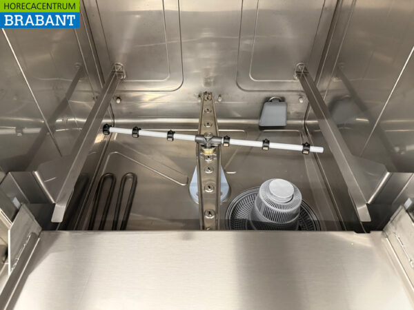 Stainless steel Asber Basic-line Dishwasher with drain pump and soap pumps 230V Horeca - Image 5