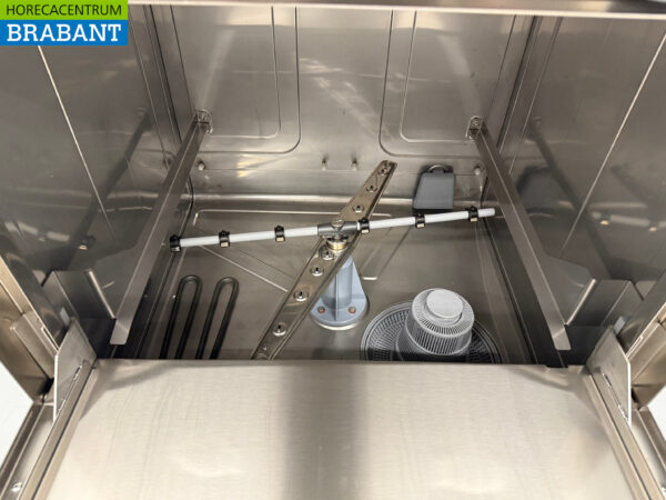Stainless steel Asber Basic-line Dishwasher with drain pump and soap pumps 400V Horeca - Image 5