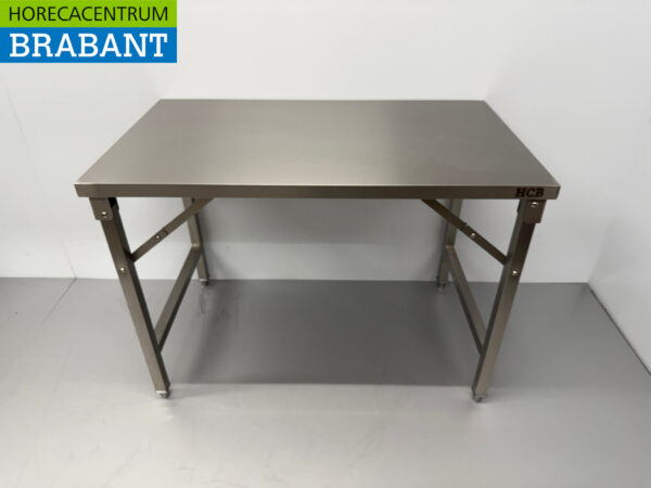 Stainless steel HCB Collapsible Work Table 120 x 70 x 85 cm Catering