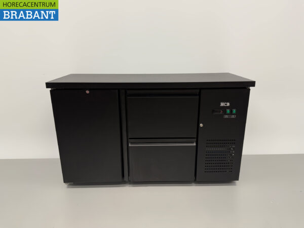 HCB Backbar Bar Refrigerator 1 door and 2 drawers 280 liters 146,5 cm 230V Horeca