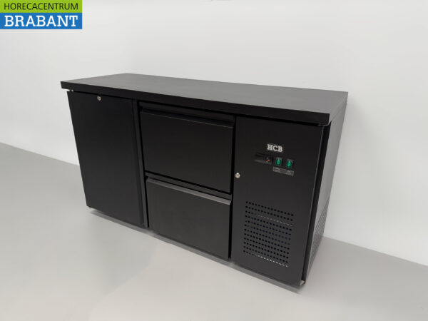 HCB Backbar Bar Refrigerator 1 door and 2 drawers 280 liters 146,5 cm 230V Horeca - Image 2