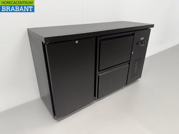 HCB Backbar Bar Refrigerator 1 door and 2 drawers 280 liters 146,5 cm 230V Horeca - Image 3