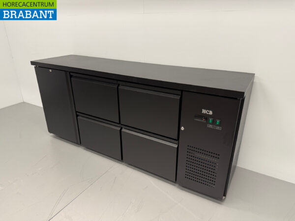 HCB Backbar Bar Refrigerator 1 door and 4 drawers 425 liters 200,5 cm 230V Horeca - Image 2