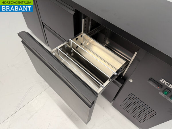 HCB Backbar Bar Refrigerator 1 door and 4 drawers 425 liters 200,5 cm 230V Horeca - Image 5