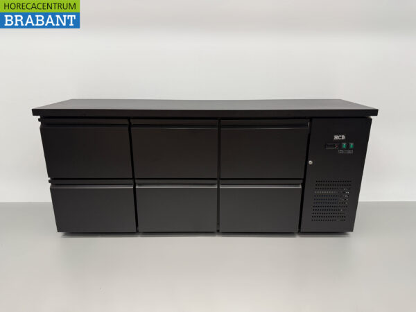 HCB Backbar Bar Refrigerator 6 drawers 425 liters 200,5 cm 230V Horeca
