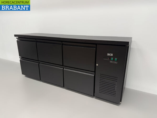 HCB Backbar Bar Refrigerator 6 drawers 425 liters 200,5 cm 230V Horeca - Image 2