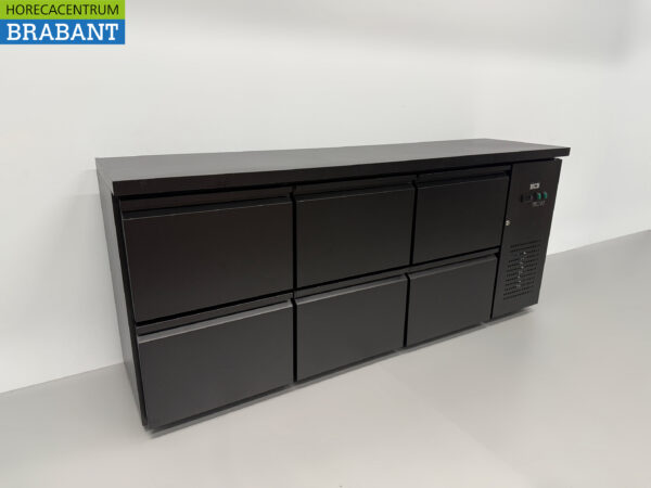 HCB Backbar Bar Refrigerator 6 drawers 425 liters 200,5 cm 230V Horeca - Image 3