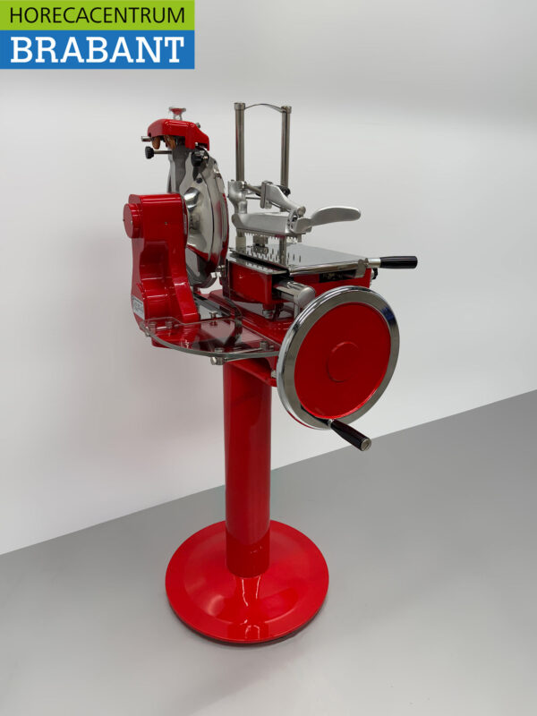 HCB Manual Flywheel Slicer 300 mm - Incl. Base - Red Catering Butchery