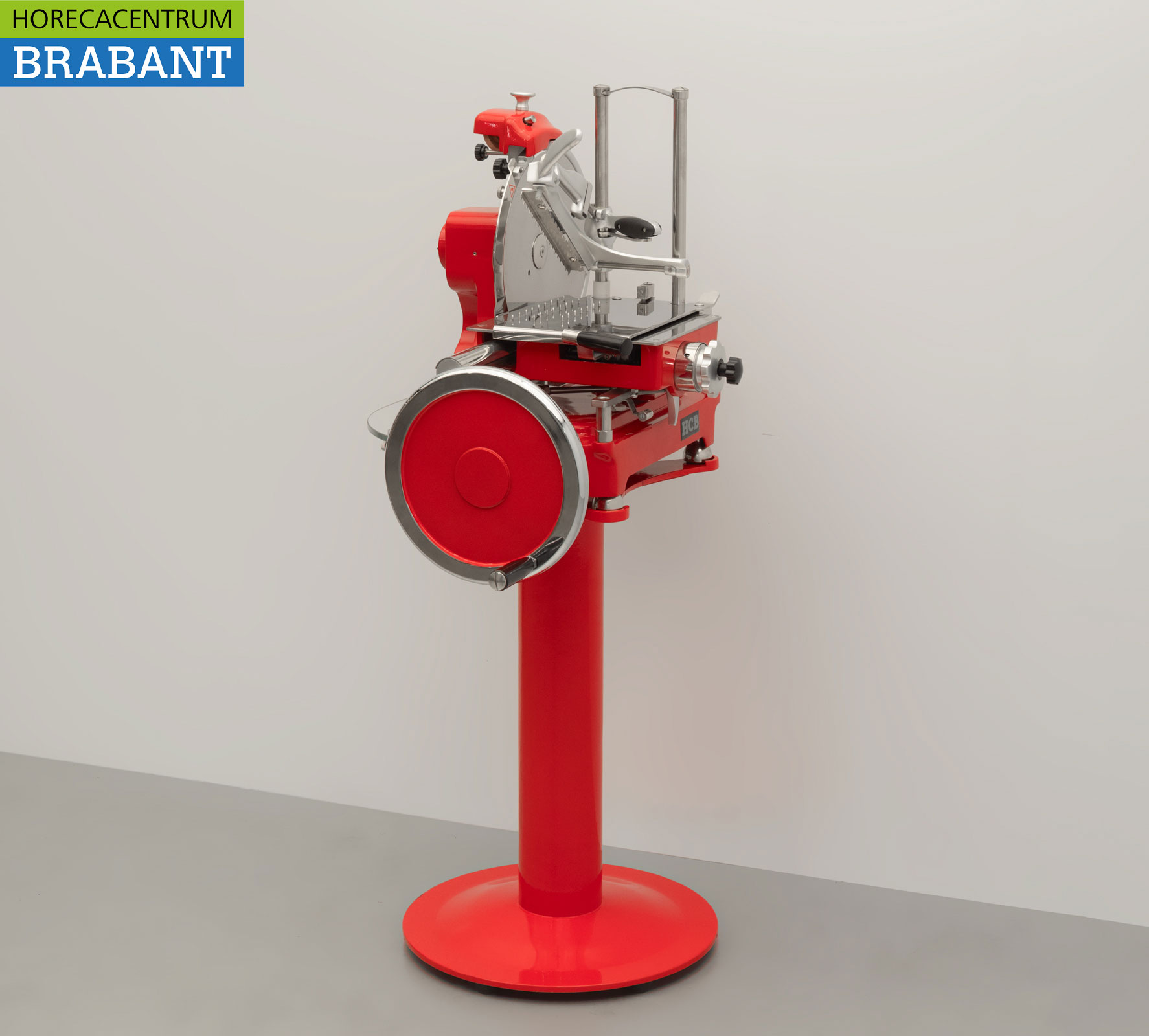 HCB Manual Flywheel Slicer 300 mm - Incl. Base - Red Catering Butchery - Image 2