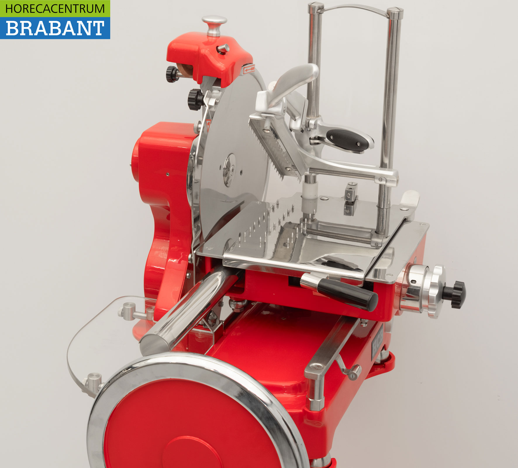 HCB Manual Flywheel Slicer 300 mm - Incl. Base - Red Catering Butchery - Image 4